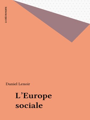 cover image of L'Europe sociale